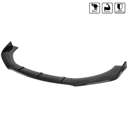 Spec-D Tuning All All All Universal Front Bumper Lip - Glossy Black LPF-U005GB-AK